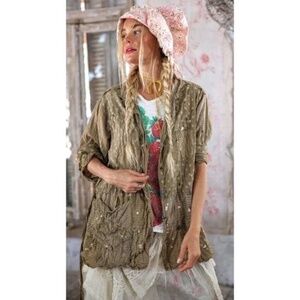 Magnolia Pearl Patchwork Polka Dot Smock Top NWT